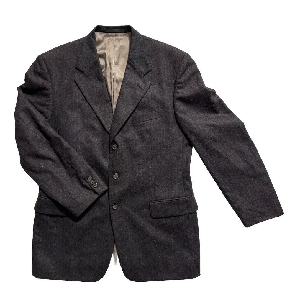 Tallia Men’s 100% Worsted/Laine Wool SZ 42 Waist 38 Pinstriped 3 Buttons Office